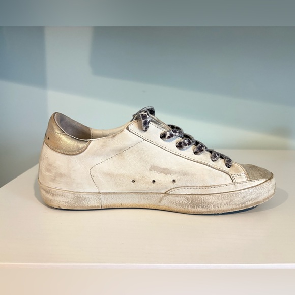 Golden Goose Super Star sneakers pink/purple glitter star, gold heel tab 37 - Picture 11 of 13